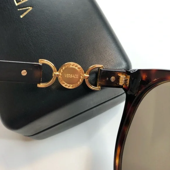 Versace VE4442 Women’s Tortoise Sunglasses with Medusa Logos at Temples ~ BNIB! - Picture 6 of 10